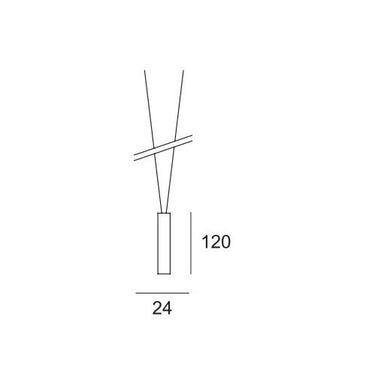 Sospensione tubo D.24x120 SABBIATO - 1xcm.600